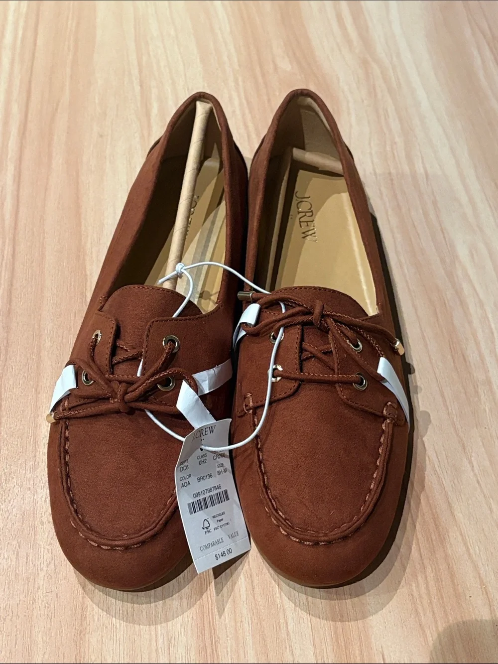 J. Crew Women's Suede Loafers in Chestnut Brown